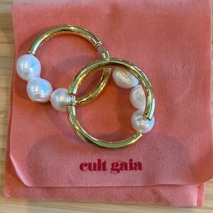 NWOT Cult Gaia Gold and fresh water Pearl Leonie Earrings